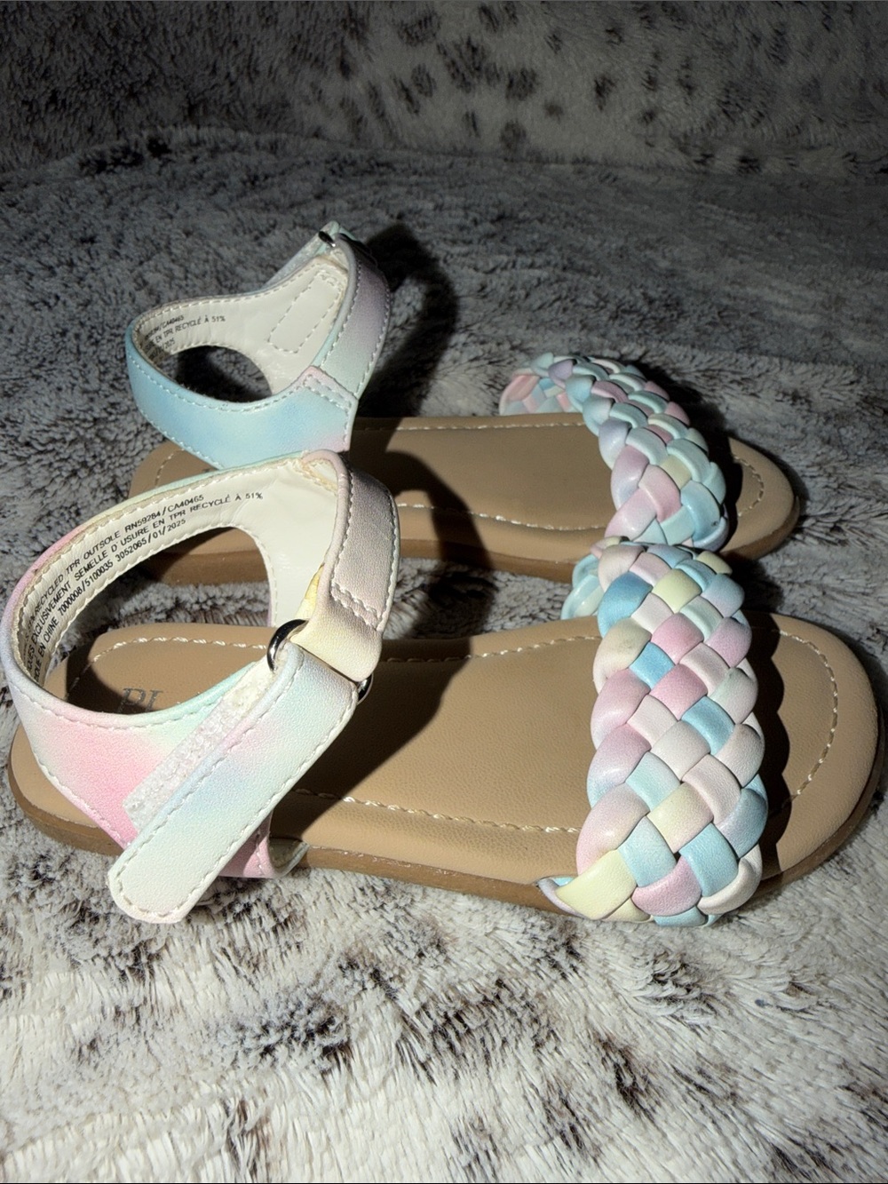 Kids Pastel Braided Strap Sandals - Breathable Summer Comfort